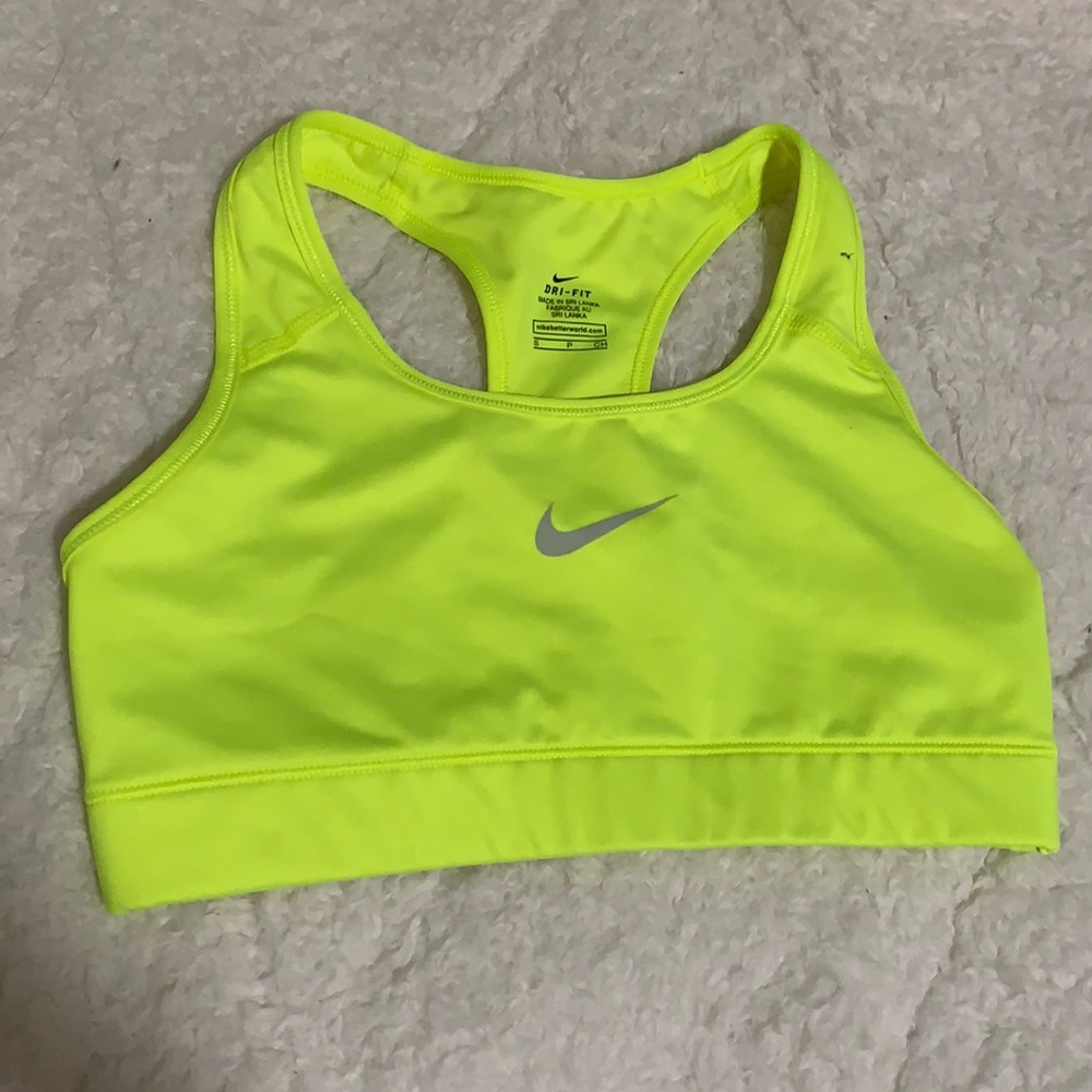 Nike Neon yellow sports bra